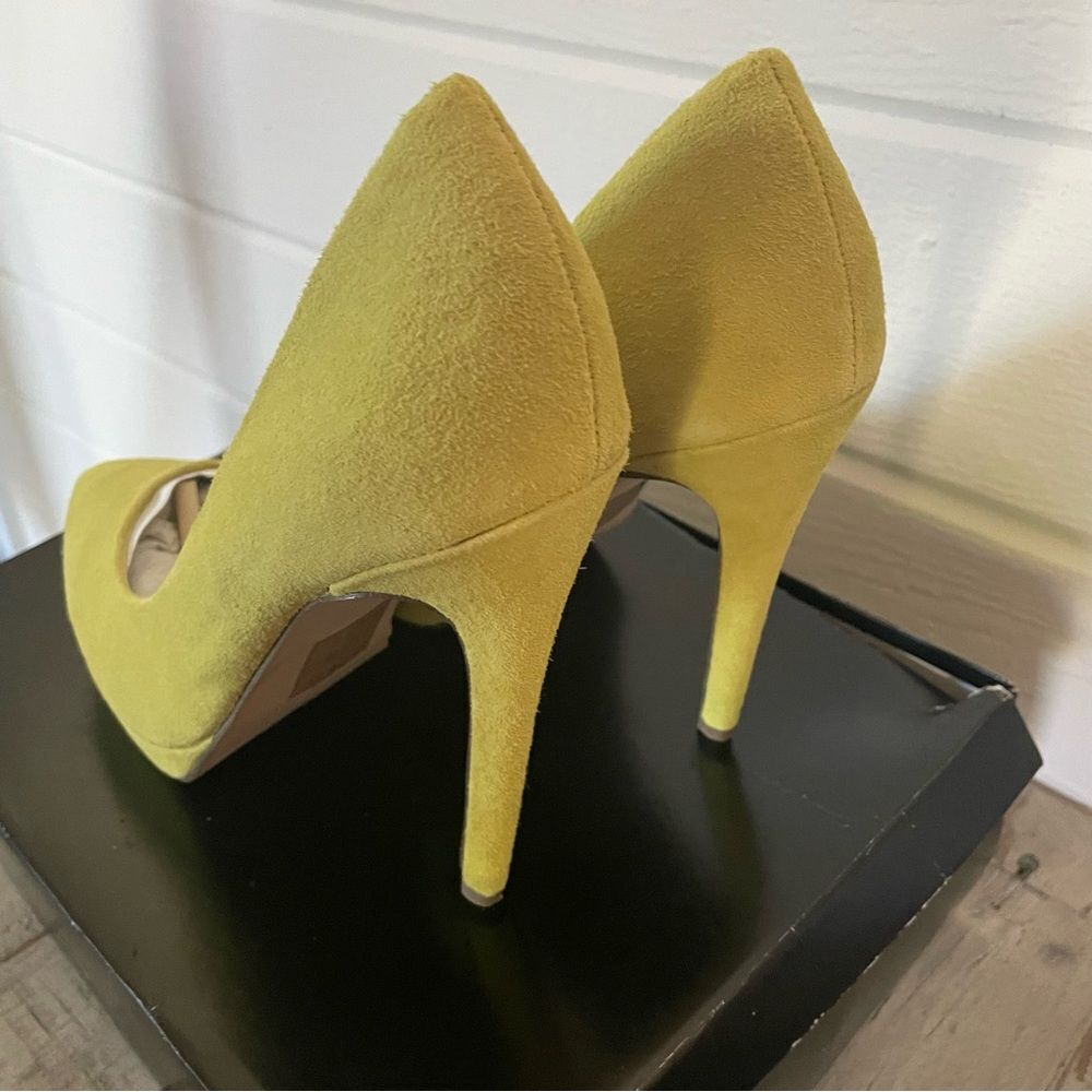 ASOS Lime Green Suede Pointed Toe High Heel Shoes Size 6 - Picture 6 of 13
